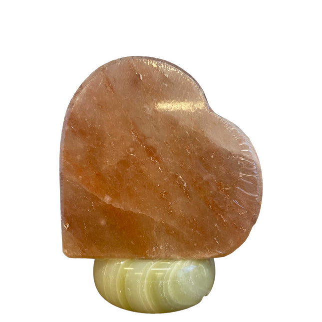 12V 12W Heart Himalayan Pink Salt Lamp Carved Rock Crystal Light Bulb On Off Switch.