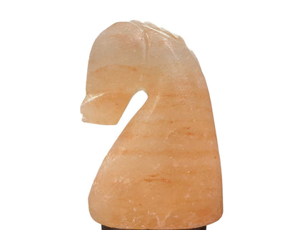 12V 12W Horse Himalayan Pink Salt Lamp Carved Knight Rock Crystal Light Bulb On/Off.