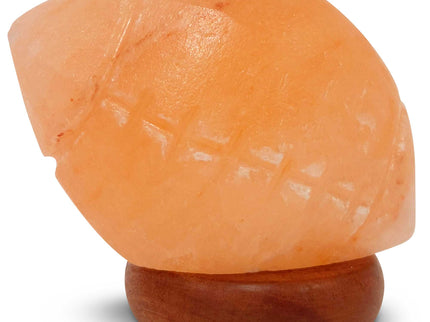 12V 12W Rugby Himalayan Pink Salt Lamp Carved Footy Rock Crystal Light Bulb On Off.