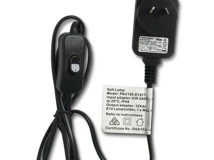 12V 12W Bud Iron Basket Himalayan Pink Salt Lamp with Rock Crystal Light Bulb On Off.