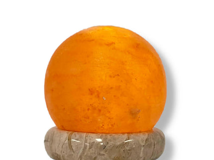 USB Himalayan Salt Lamp Ball Sphere Carved Shape Pink Crystal Rock LED Light for Home Office.