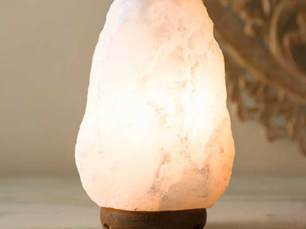 12V 12W 1-2Kg Himalayan White Salt Lamp Crystal Rock Natural Shape Unique Lamps.