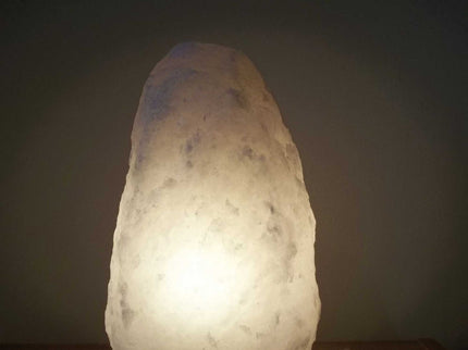 12V 12W 1-2Kg Himalayan White Salt Lamp Crystal Rock Natural Shape Unique Lamps.