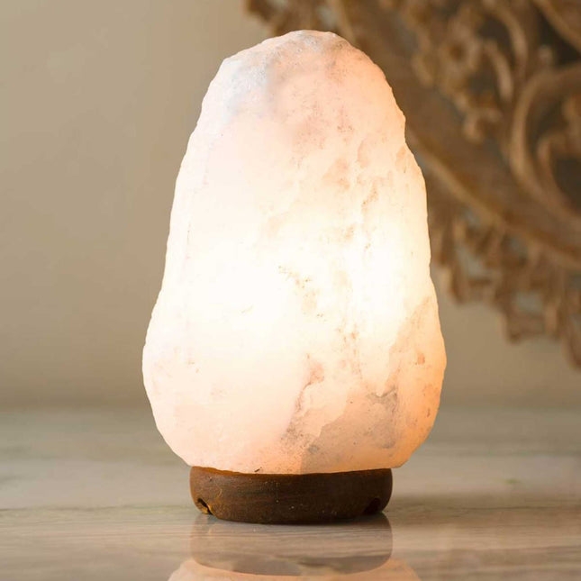 12V 12W 2-3Kg Himalayan White Salt Lamp Crystal Rock Natural Shape Unique Lamps.