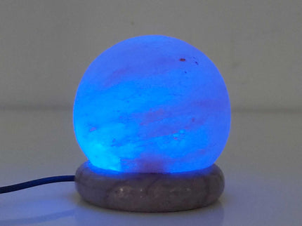 USB Colour Changing Salt Himalayan Lamp Ball Sphere Pink Rock LED Light.