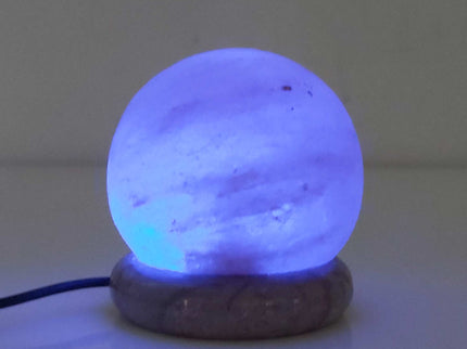 USB Colour Changing Salt Himalayan Lamp Ball Sphere Pink Rock LED Light.