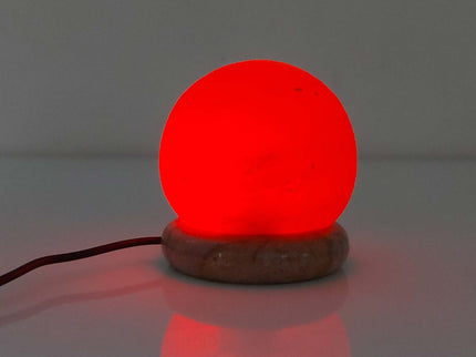 USB Colour Changing Salt Himalayan Lamp Ball Sphere Pink Rock LED Light.