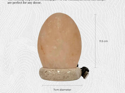 USB Colour Changing Egg Shape Himalayan Pink Salt Lamp Color Change LED Light for Soothing Decor.
