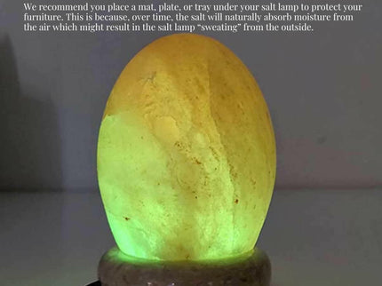 USB Colour Changing Egg Shape Himalayan Pink Salt Lamp Color Change LED Light for Soothing Decor.