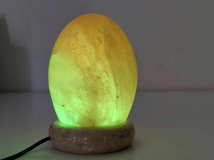 USB Colour Changing Egg Shape Himalayan Pink Salt Lamp Color Change LED Light for Soothing Decor.