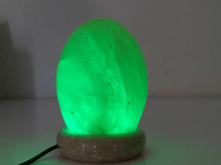 USB Colour Changing Egg Shape Himalayan Pink Salt Lamp Color Change LED Light for Soothing Decor.