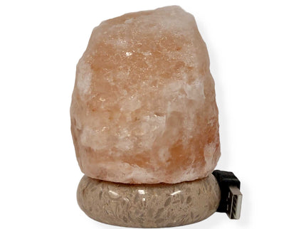USB Colour Changing Salt Himalayan Lamp - Natural Shape Pink Rock LED Light