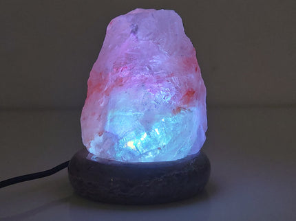 USB Colour Changing Salt Himalayan Lamp - Natural Shape Pink Rock LED Light