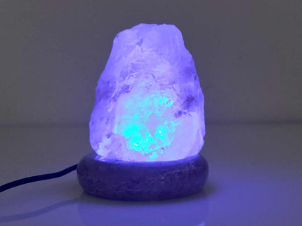 USB Colour Changing Salt Himalayan Lamp - Natural Shape Pink Rock LED Light