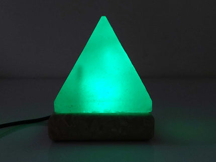 USB Colour Changing Salt Himalayan Lamp Pyramid Shape Pink Rock LED Light.