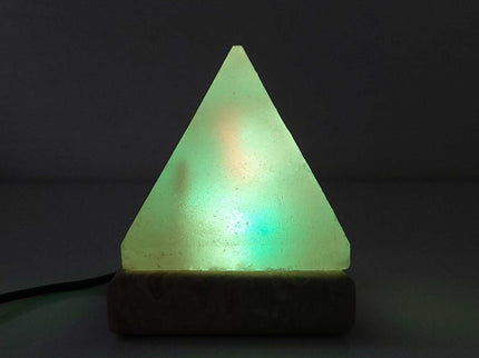 USB Colour Changing Salt Himalayan Lamp Pyramid Shape Pink Rock LED Light.