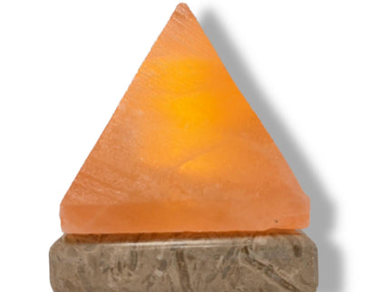 USB Colour Changing Salt Himalayan Lamp Pyramid Shape Pink Rock LED Light.
