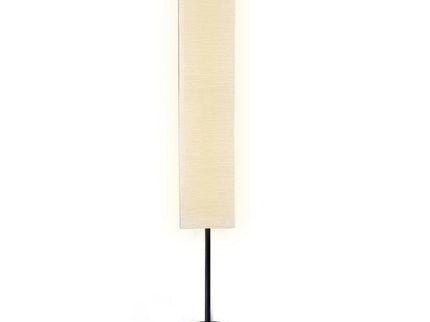 Sarantino Metal Floor Lamp with White Paper Wrinkle Shade Light Stand for Modern Home Decor.