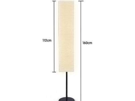 Sarantino Metal Floor Lamp with White Paper Wrinkle Shade Light Stand for Modern Home Decor.