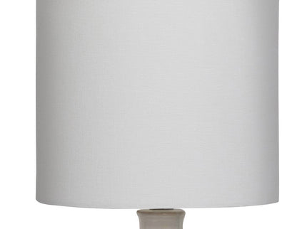 Sarantino Ceramic Table Lamp In Cream with Antique Pattern.