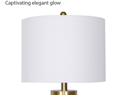Sarantino Metal and Marble Table Lamp in Black for Modern Decor.