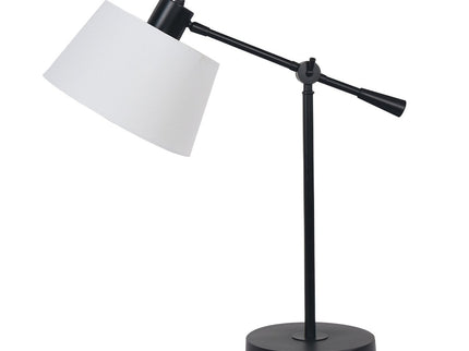 Sarantino Adjustable Metal Table Lamp In Black for Modern Decor.