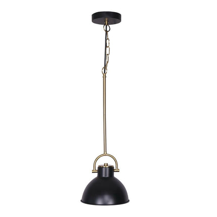 Sarantino Black and Gold Pendant Light with Adjustable Height.