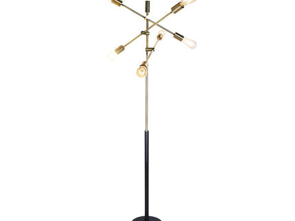 Sarantino 6-Light Metal Sputnik Floor Lamp for Modern Home Decor.