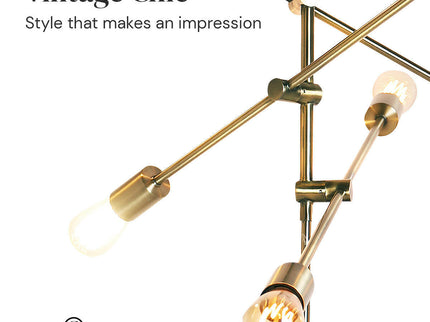 Sarantino 6-Light Metal Sputnik Floor Lamp for Modern Home Decor.