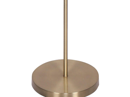 Sarantino 3-Light Gold Metal Floor Lamp with Glass Shades for Living Rooms.