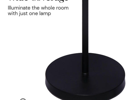 Sarantino Modern Exposed Bulb 4-Arm Industrial Light Floor Lamp.