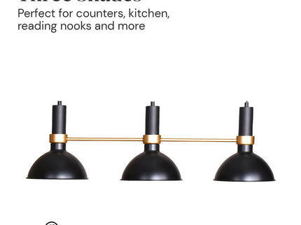 Sarantino 3-Light Hanging Pendant Lamp Retro Style Ceiling Light.