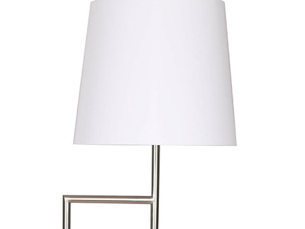 Sarantino Nickel Metal Arc Floor Lamp for Modern Living Rooms.