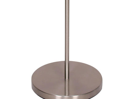 Sarantino Nickel Metal Arc Floor Lamp for Modern Living Rooms.