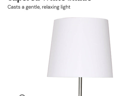 Sarantino Nickel Metal Arc Floor Lamp for Modern Living Rooms.