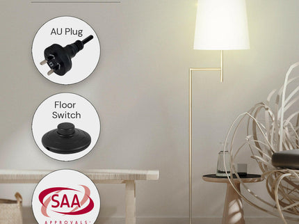 Sarantino Nickel Metal Arc Floor Lamp for Modern Living Rooms.