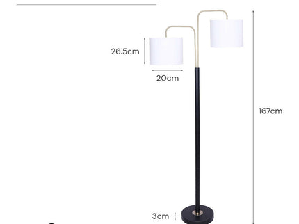 Sarantino Black Brass Finish Reading Light Electric Table Lamp for Modern Home.