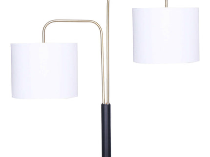 Sarantino Black Brass Finish Reading Light Electric Table Lamp for Modern Home.