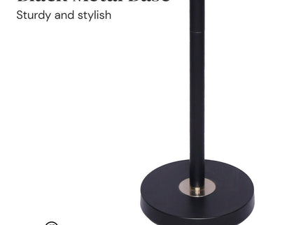 Sarantino Black Brass Finish Reading Light Electric Table Lamp for Modern Home.