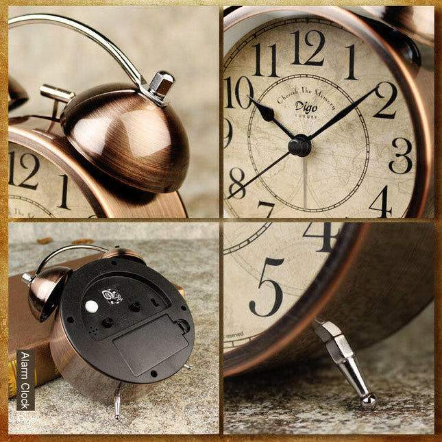 Dual Alarm Clock Twin Bell Alarm Clock Bedroom Table Desk Alarm Clock Backlight.