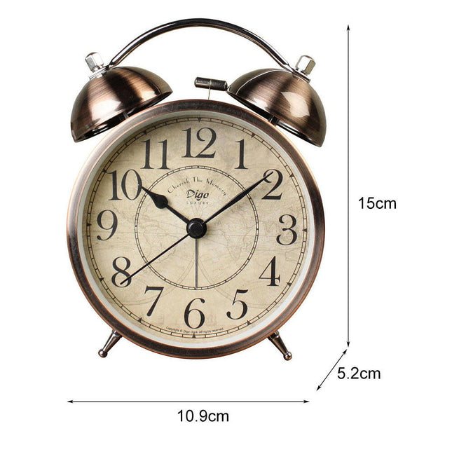 Dual Alarm Clock Twin Bell Alarm Clock Bedroom Table Desk Alarm Clock Backlight.