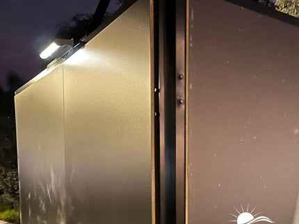 Solar Wall Signage Lights Bright LED Solar-Powered Sign Illumination.