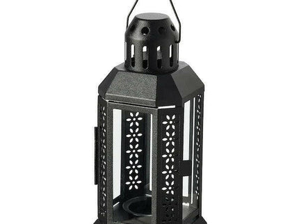 Black Metal Miners Lantern Summer Wedding Home Party Room Balcony Deck Decoration 21cm Tealight Candle.
