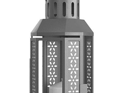 Dark Grey Metal Miners Lantern Summer Wedding Home Party Room Balconey Deck Decoration 21cm Tealight Candle.