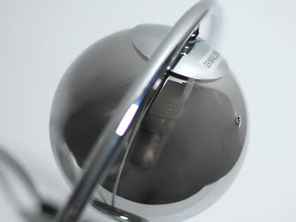 Larique Table Lamp with Glass Globes and Modern Chrome Finish.