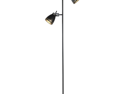 Audrey Floor Lamp Black Modern Adjustable Metal Lighting for Home.