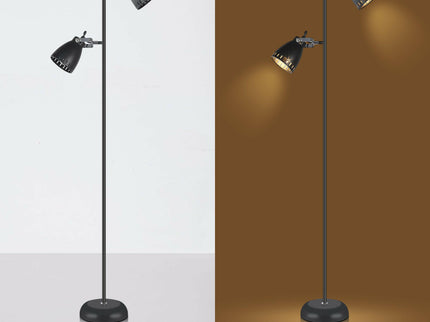 Audrey Floor Lamp Black Modern Adjustable Metal Lighting for Home.