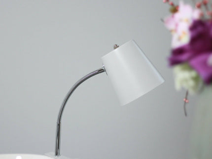 Ellie Table Lamp White Stylish Adjustable Metal Desk Light.