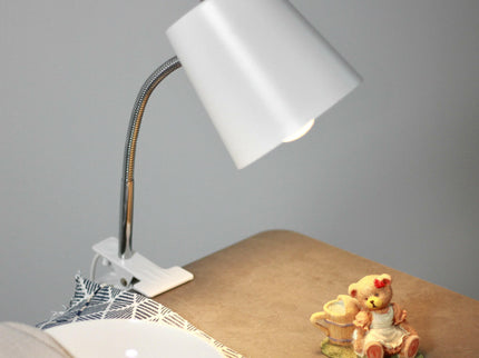 Ellie Table Lamp White Stylish Adjustable Metal Desk Light.