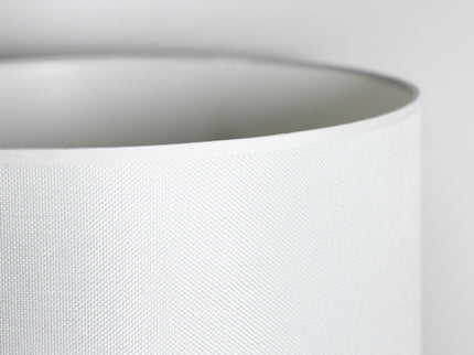 Pattery Barn Table Lamp - White Ceramic Base and Fabric Shade.